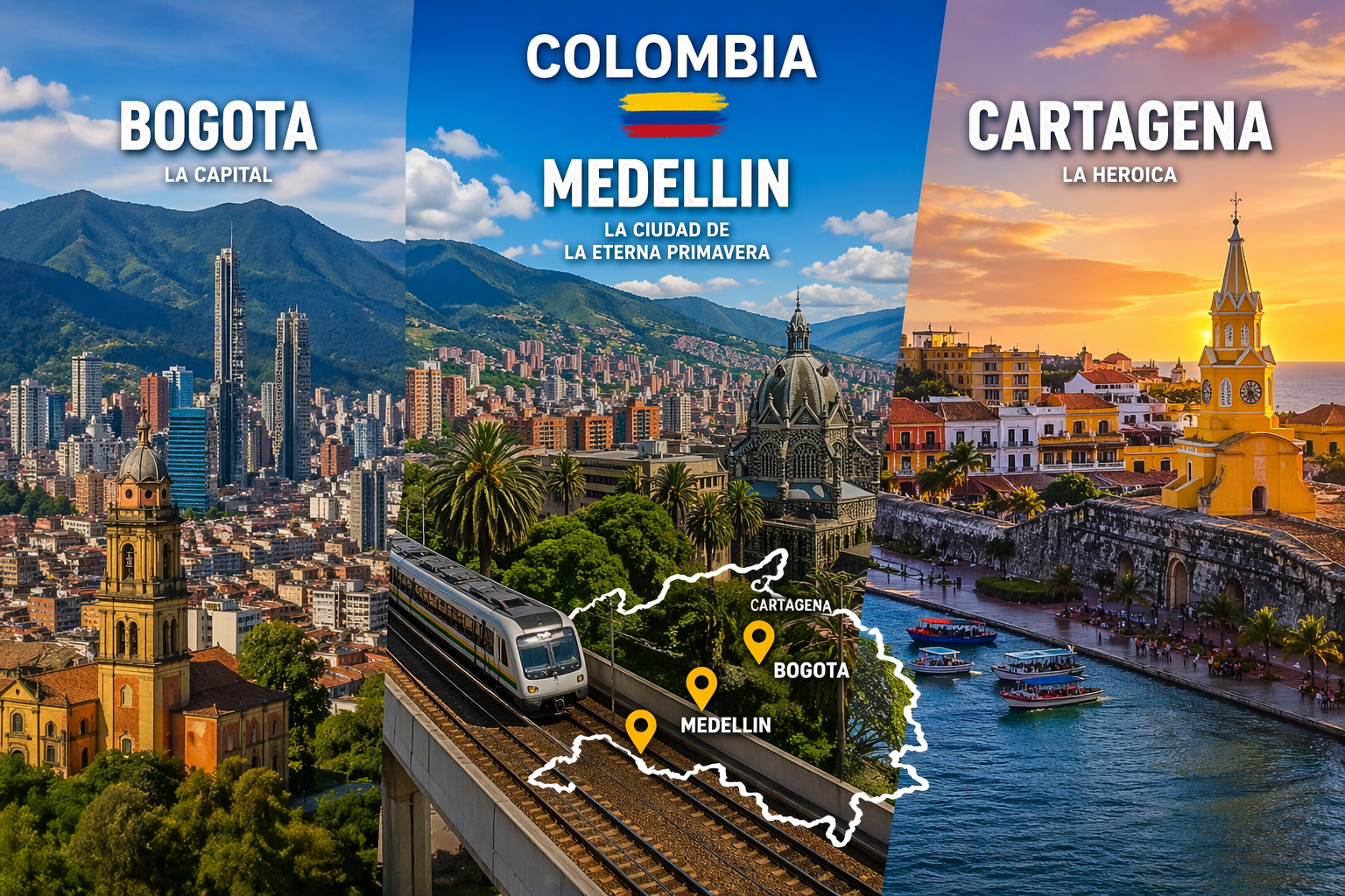 Bogotá + Medellín + Cartagena